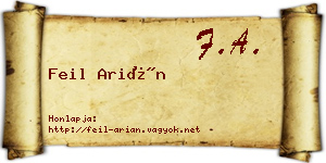 Feil Arián névjegykártya
